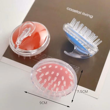 Hair Scalp Massager Shampoo Brush Head Massage Soft Silicone Bristles And Remove Dandruff Growth Deep Cleaning (Pack of 1)�